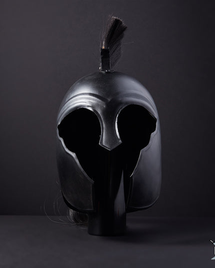 Black Spartan Helmet Replica Wearable Armor Helmet