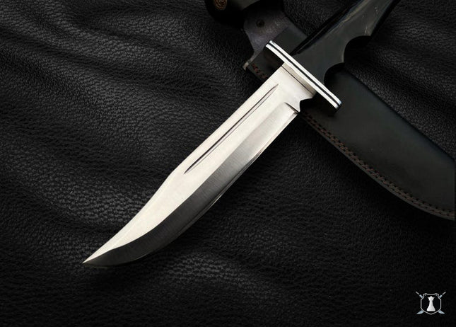 Handmade Scream Replica Knife – Buck 120 Ghost Face Knife with Leather Sheath | Movie Prop Knife | Gift for Him