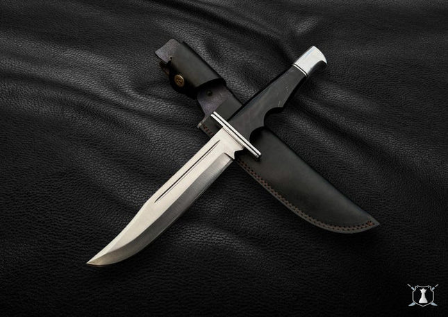 Handmade Scream Replica Knife – Buck 120 Ghost Face Knife with Leather Sheath | Movie Prop Knife | Gift for Him