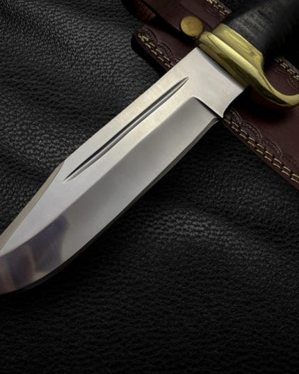 Mini Crocodile Dundee Bowie Knife – Handmade Hunting Knife with Leather Sheath