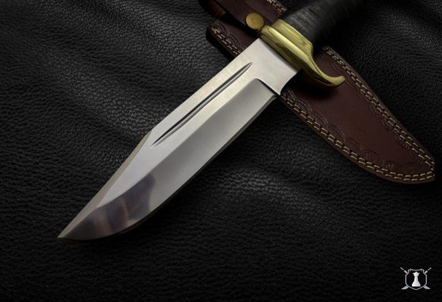 Mini Crocodile Dundee Bowie Knife – Handmade Hunting Knife with Leather Sheath