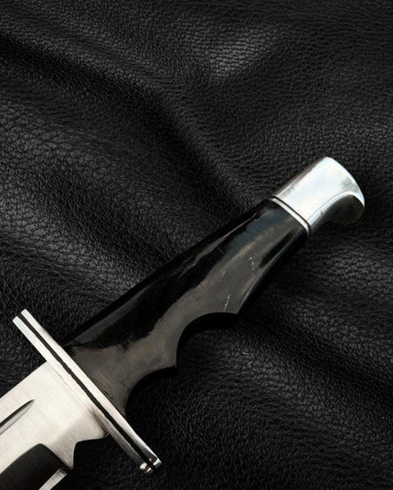 Handmade Scream Replica Knife – Buck 120 Ghost Face Knife with Leather Sheath | Movie Prop Knife | Gift for Him