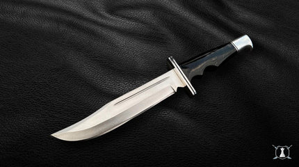 Handmade Scream Replica Knife – Buck 120 Ghost Face Knife with Leather Sheath | Movie Prop Knife | Gift for Him