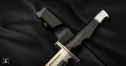 Handmade Scream Replica Knife – Buck 120 Ghost Face Knife with Leather Sheath | Movie Prop Knife | Gift for Him