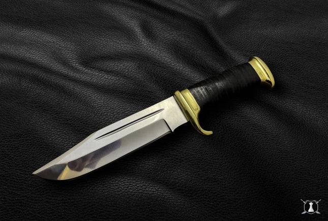 Mini Crocodile Dundee Bowie Knife – Handmade Hunting Knife with Leather Sheath