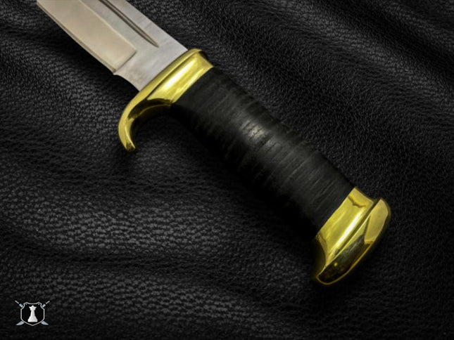 Mini Crocodile Dundee Bowie Knife – Handmade Hunting Knife with Leather Sheath