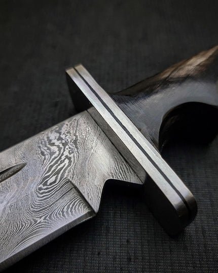 Handmade Damascus Scream Replica Knife – Buck 120 Ghost Face Knife with Leather Sheath | Movie Prop Knife | Gift for Him