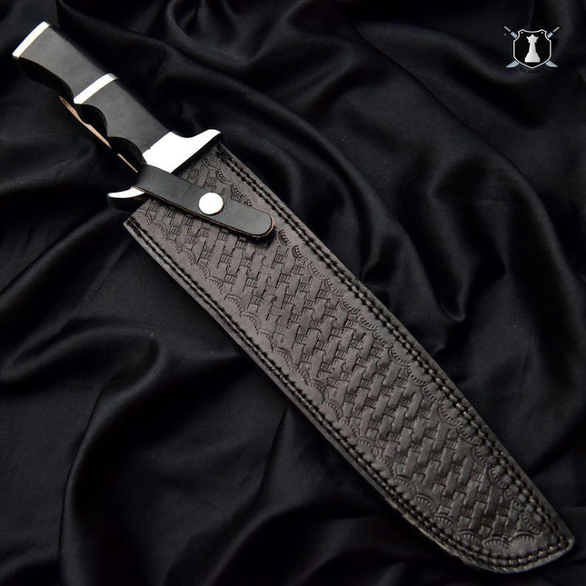Predator Replica Knife – Handmade Full Tang Movie Knife with Leather Sheath | Gift for Him