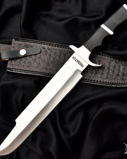 Predator Replica Knife – Handmade Full Tang Movie Knife with Leather Sheath | Gift for Him