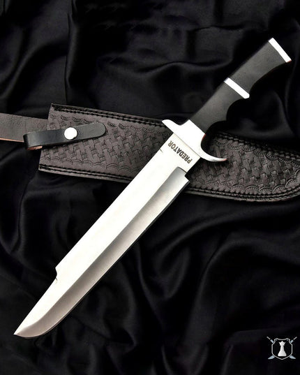 Predator Replica Knife – Handmade Full Tang Movie Knife with Leather Sheath | Gift for Him