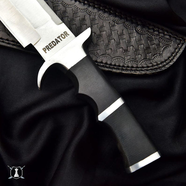 Predator Replica Knife – Handmade Full Tang Movie Knife with Leather Sheath | Gift for Him