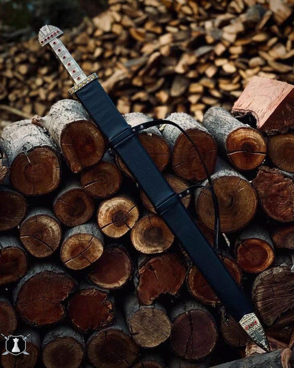 King Ragnar Sword – Handmade Viking Style Sword with Decorative Scabbard