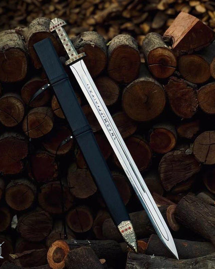 King Ragnar Sword – Handmade Viking Style Sword with Decorative Scabbard