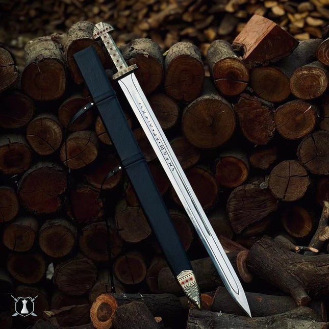 King Ragnar Sword – Handmade Viking Style Sword with Decorative Scabbard
