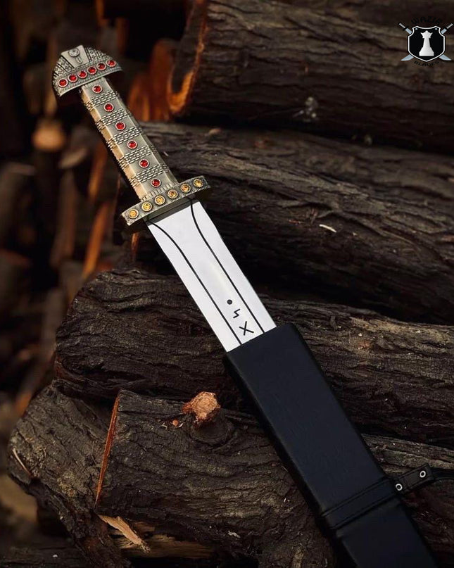 King Ragnar Sword – Handmade Viking Style Sword with Decorative Scabbard