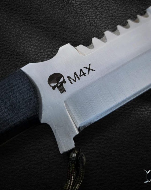 Punisher Replica Knife – Handmade M4X Movie Knife with Leather Sheath | Gift for Him