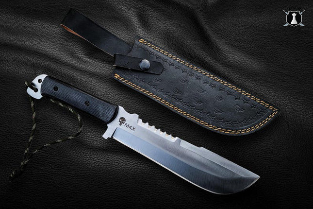 Punisher Replica Knife – Handmade M4X Movie Knife with Leather Sheath | Gift for Him